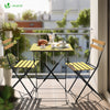 Ensemble bistro extérieur 1 table 2 chaises bois - vounat.shop