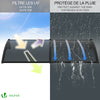 Auvent de porte marquise 200x80 cm en Polycarbonate anti UV Anthracite - vounat.shop