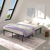 Cadre de lit metal avec fixation sommier et hauteur 36cm 180x200cm noir - vounat.shop