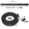 Kit de lamelles occultantes PVC brise vue 150m x 4.7cm avec 300 clips Noir - vounat.shop
