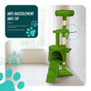 Arbre a chat 112cm multi niveaux Griffoir et niche Vert - vounat.shop