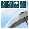 Parasol de jardin inclinable avec aeration et sac bandouliere 270cm gris - vounat.shop