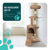 Arbre a chat 112cm multi niveaux Griffoir et niche Marron - vounat.shop