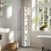 Meuble rangement salle de bain Haut colonne 180x20x20cm MDF blanc - vounat.shop