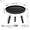 Brasero Exterieur en Metal avec Grille Tisonnier diametre 60cm noir - vounat.shop