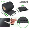 Brise vue occultant PVC 450g/m2 19cm x 70m Noir - vounat.shop