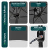 Parasol Jardin Double Aluminium 270 x 460 cm gris - vounat.shop