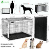 Cage pour chien pliable avec 2 portes verrouillable plateau amovible et housse de protection 107x70x78cm - vounat.shop
