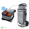 Chariot de course pliable aluminium 2 roues avec sac isotherme gris - vounat.shop
