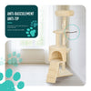 Arbre a chat 112cm multi niveaux Griffoir et niche Beige - vounat.shop