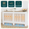 Cache radiateur en MDF avec lattes et etagere 152×19×82 cm Blanc Chêne - vounat.shop