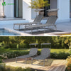Transat pare soleil Textilene et range magazine Lot de 2 pcs Gris - vounat.shop