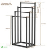 Porte serviettes sur pied autoportant 4 niveaux noir - vounat.shop