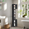 Meuble rangement salle de bain Haut colonne 180x20x20cm MDF noir - vounat.shop