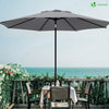 Parasol inclinable 2.70 x 2.40m avec housse de protection gris - vounat.shop