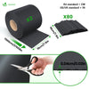 Brise vue occultant PVC 450g/m2 19cm x 140m Noir - vounat.shop