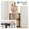 Barriere de securite a pression sans percage Largeur 75-82cm Metal noir - vounat.shop