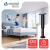 Lot de 4 Pieds de meubles lits Hauteur reglables 18-32 cm en metal noir - vounat.shop