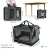 Sac transport pliable chien chat caisse cage portable 60x44x44cm gris - vounat.shop