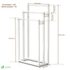 Porte serviettes sur pied autoportant 3 niveaux blanc - vounat.shop