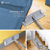 Balai microfibre et Seau Essoreur avec 6 serpillères Réutilisables Balai Plat Double compartiment gris - vounat.shop