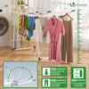 Sechoir a linge etendoir sur pied avec ailes hautes 175x92x106cm Blanc - vounat.shop