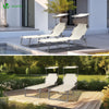 Transat pare soleil Textilene et range magazine Lot de 2 pcs Beige - vounat.shop