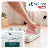 Marche pied pliable en acier portable plateforme antiderapante 38x26cm blanc - vounat.shop