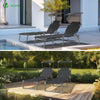Transat pare soleil Textilene et range magazine Lot de 2 pcs Noir - vounat.shop