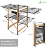 Sechoir a linge etendoir deluxe pliable Grande capacite sechage style bois noir - vounat.shop