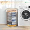 Panier a linge en bambou rond avec couvercle 58L - vounat.shop