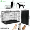 Cage pour chien pliable avec 2 portes verrouillable plateau amovible 107x70x78cm - vounat.shop