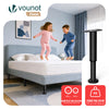 Lot de 6 Pieds de meubles lits Hauteur reglables 18-32 cm en metal noir - vounat.shop