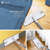 Balai microfibre et Seau Essoreur avec 6 serpillères Réutilisables Balai Plat Double compartiment blanc - vounat.shop