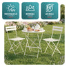 Set de Bistro en metal 1 table 2 chaises Crème - vounat.shop