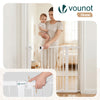 Barriere de securite a pression sans percage Largeur 88-96cm Metal blanc - vounat.shop