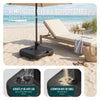 Pied de parasol sable et eau pour mat 38/48mm 22L HDPE noir - vounat.shop