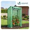 Serre de jardin Serre tomates avec grande porte enroulable bache PE renforcee 135g/m2 100x50x150cm Vert - vounat.shop