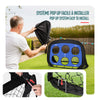 Lot de 2 buts de football 4 en 1 pliable pop up avec cibles 120x80x80cm noir - vounat.shop