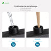 Lot de 4 dalles lestage parasol HDPE 60L eau - 100kg sable noires - vounat.shop