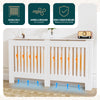 Cache radiateur en MDF avec lattes et etagere 152×19×82 cm Blanc - vounat.shop