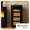 Reservoir a granules rangement pellets avec roulettes 45kg 36x36x76cm noir - vounat.shop
