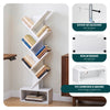 Bibliotheque Arbre etagere a Livres 38x19x113cm Blanc - vounat.shop