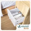 Lot de 2 Table de chevet d’appoint avec tiroir et compartiment 25x30x66cm naturel - vounat.shop