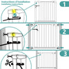 Barriere de Securite porte et escalier 100-108cm blanc pour animaux - vounat.shop