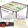 Pergola retractable 3x3m en metal et toile Polyester haute densite 180g/m2 beige - vounat.shop