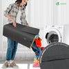 Panier a linge pliable 145L avec sac intérieur cadre bambou et couvercle gris - vounat.shop