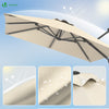 Parasol deporte inclinable Premium carre avec housse protection 3x3m Roma beige - vounat.shop