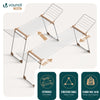 Etendoir a linge telescopique pliable extensible ailes hautes 284x55x122cm metal blanc - vounat.shop
