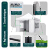Tonnelle de jardin renforcée 3x3m pliable Barnum avec 4 parois latérales et fenêtres blanc - vounat.shop